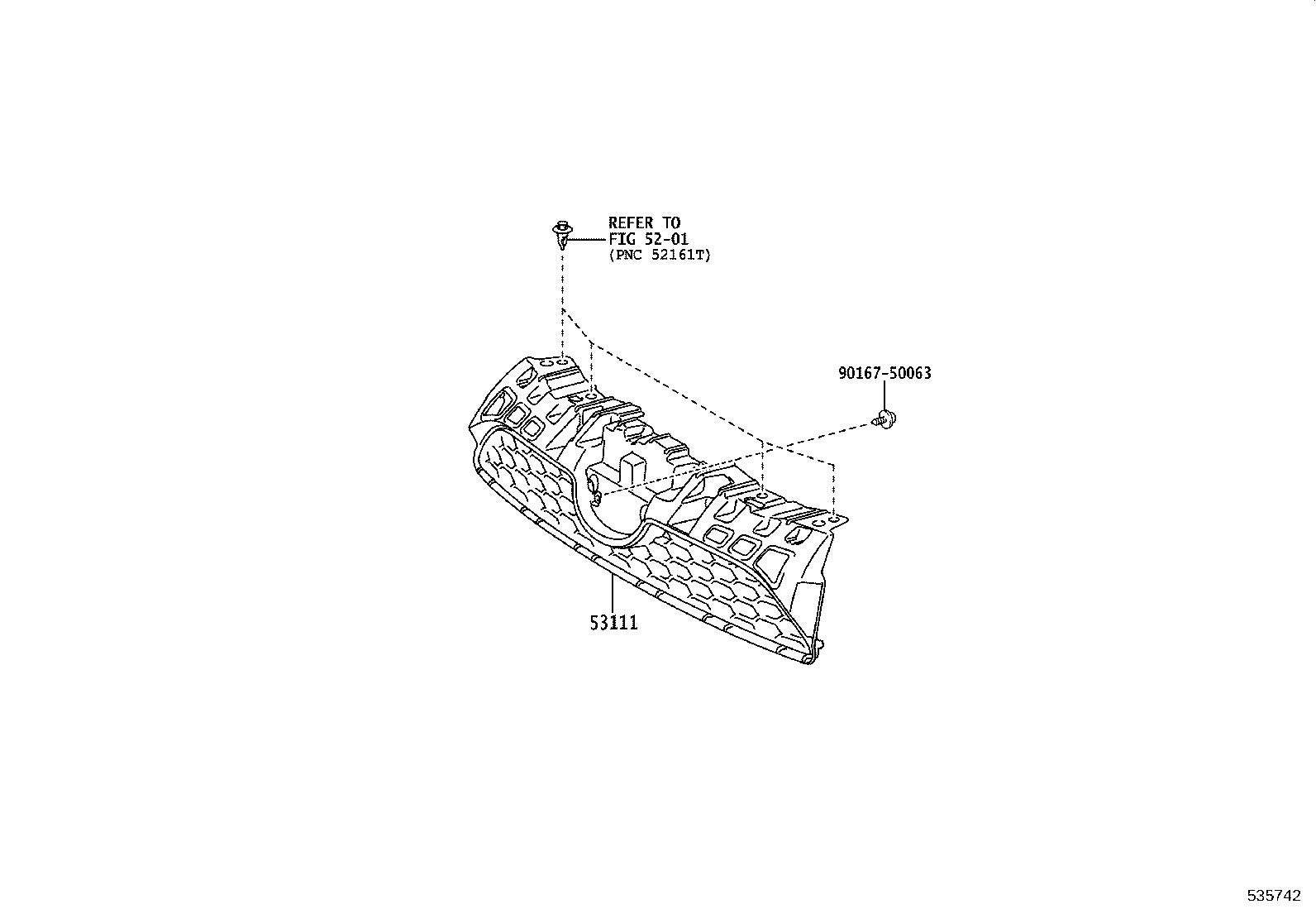 53111-52810 GRILLE, RADIATOR product image
