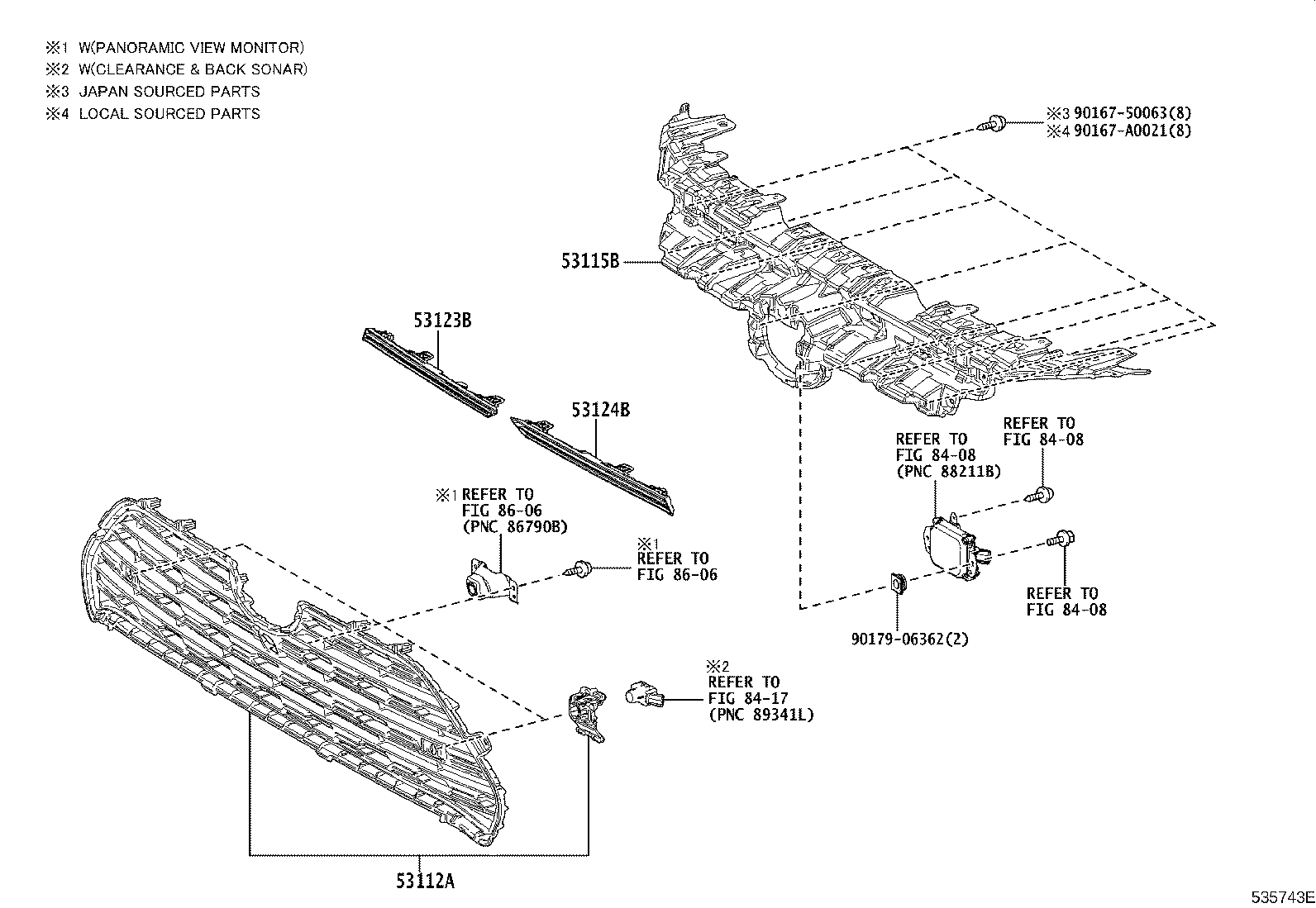 Toyota 53111-0R140 GRILLE, RADIATOR