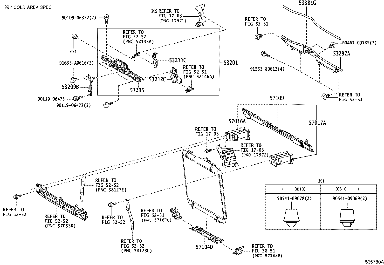 Toyota 53205-26022 SUPPORT SUB-ASSY, RADIATOR, UPPER