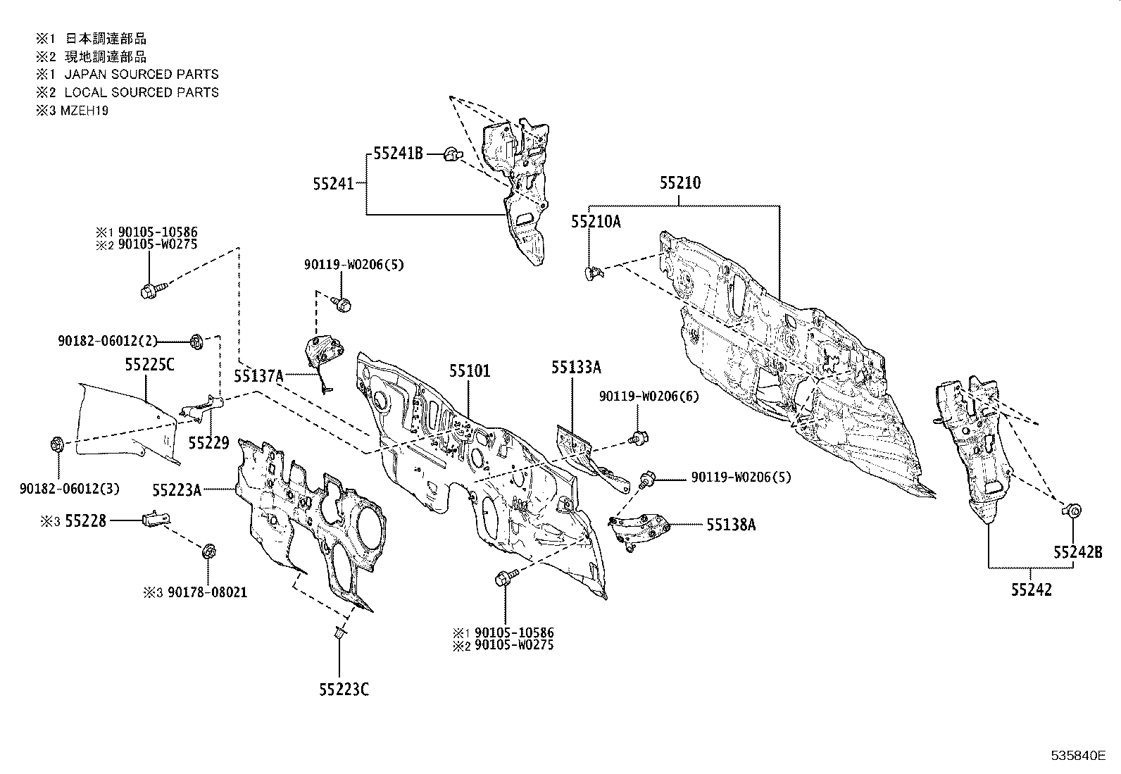 16594-0T090 GUIDE, RADIATOR AIR, NO.2 product image