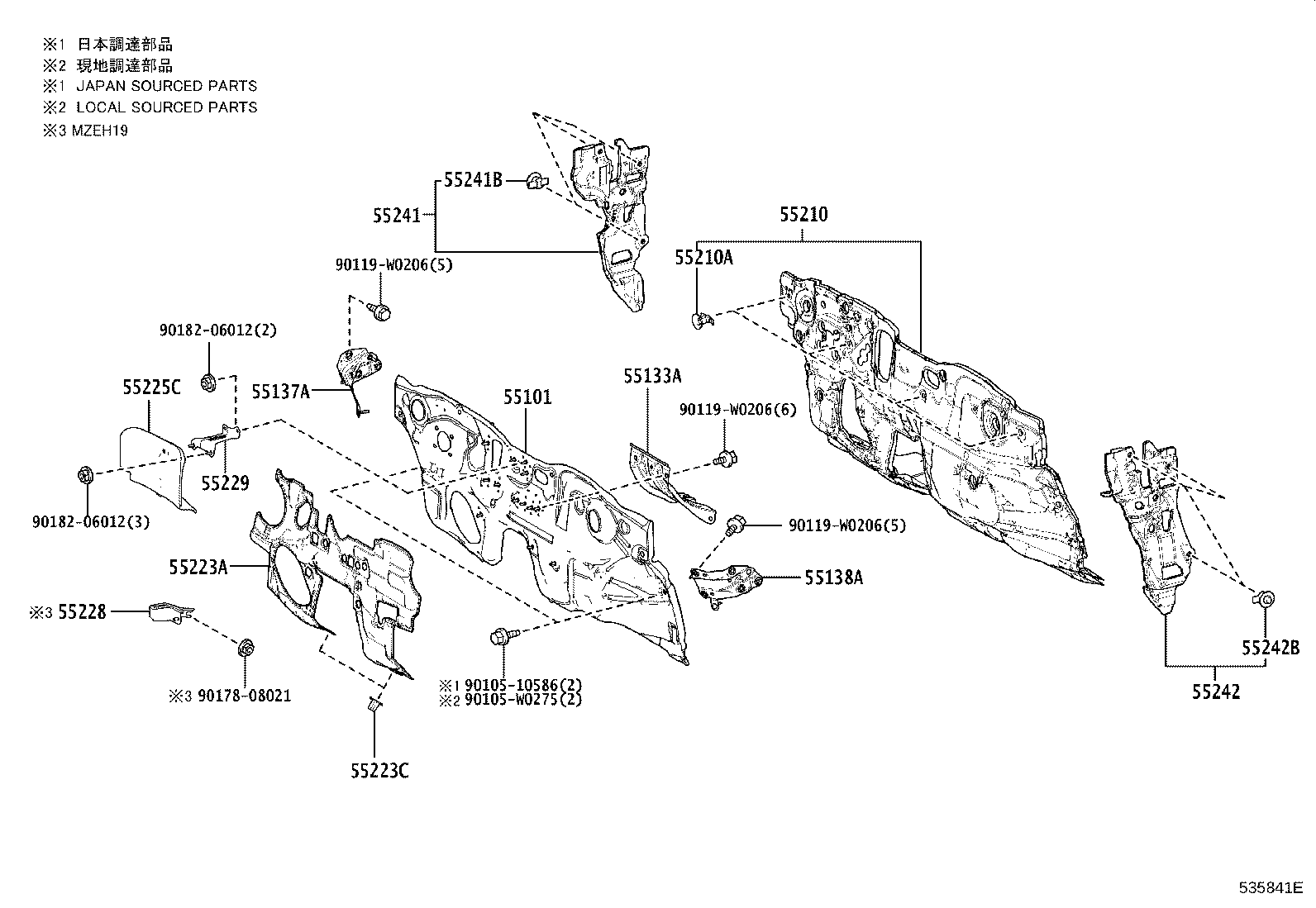 16594-0T090 GUIDE, RADIATOR AIR, NO.2 product image