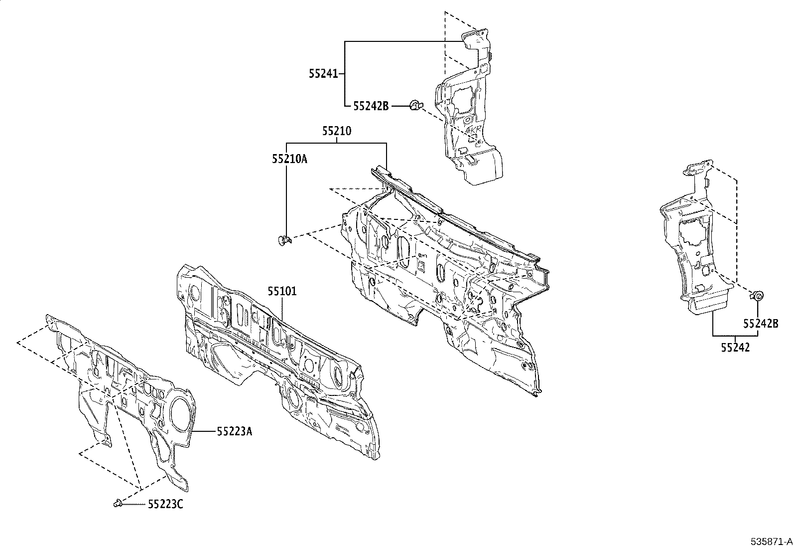 53701-07060 APRON SUB-ASSY, FRONT FENDER, RH product image