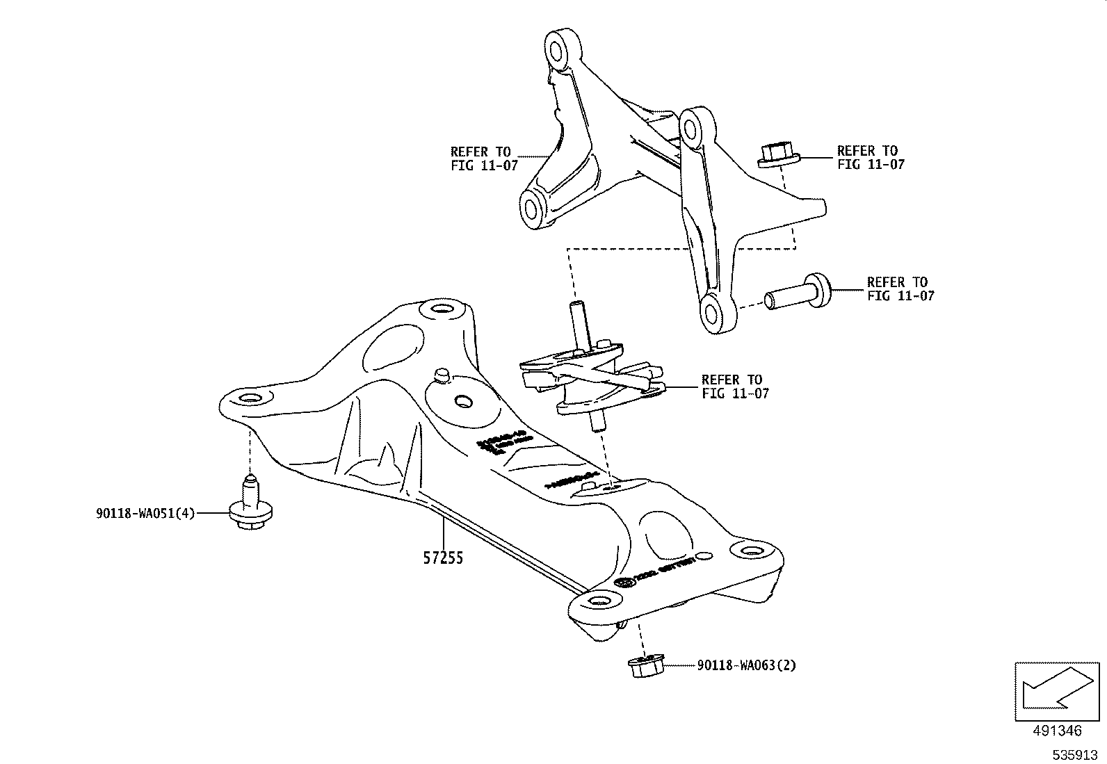 55114-WAA01 CROSSMENBER SUB-ASSY, FLOOR, NO.3 product image
