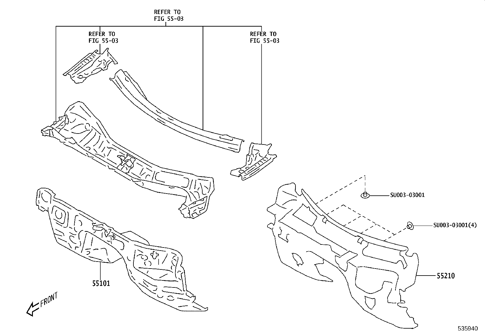 SU003-07360 SUPPORT SUB-ASSY, RADIATOR product image