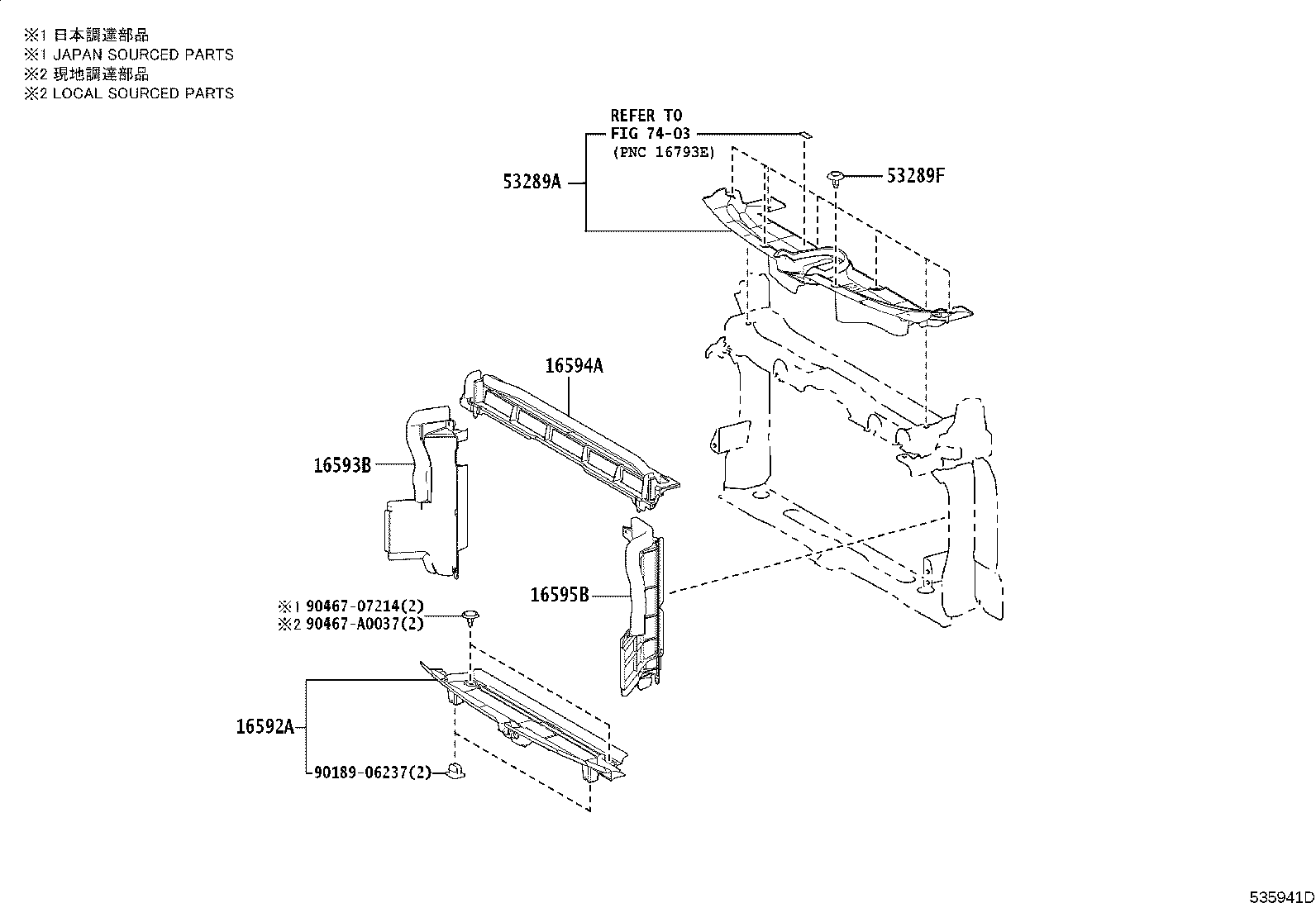 Toyota 53028-02040 SUPPORT SUB-ASSY, RADIATOR, LOWER