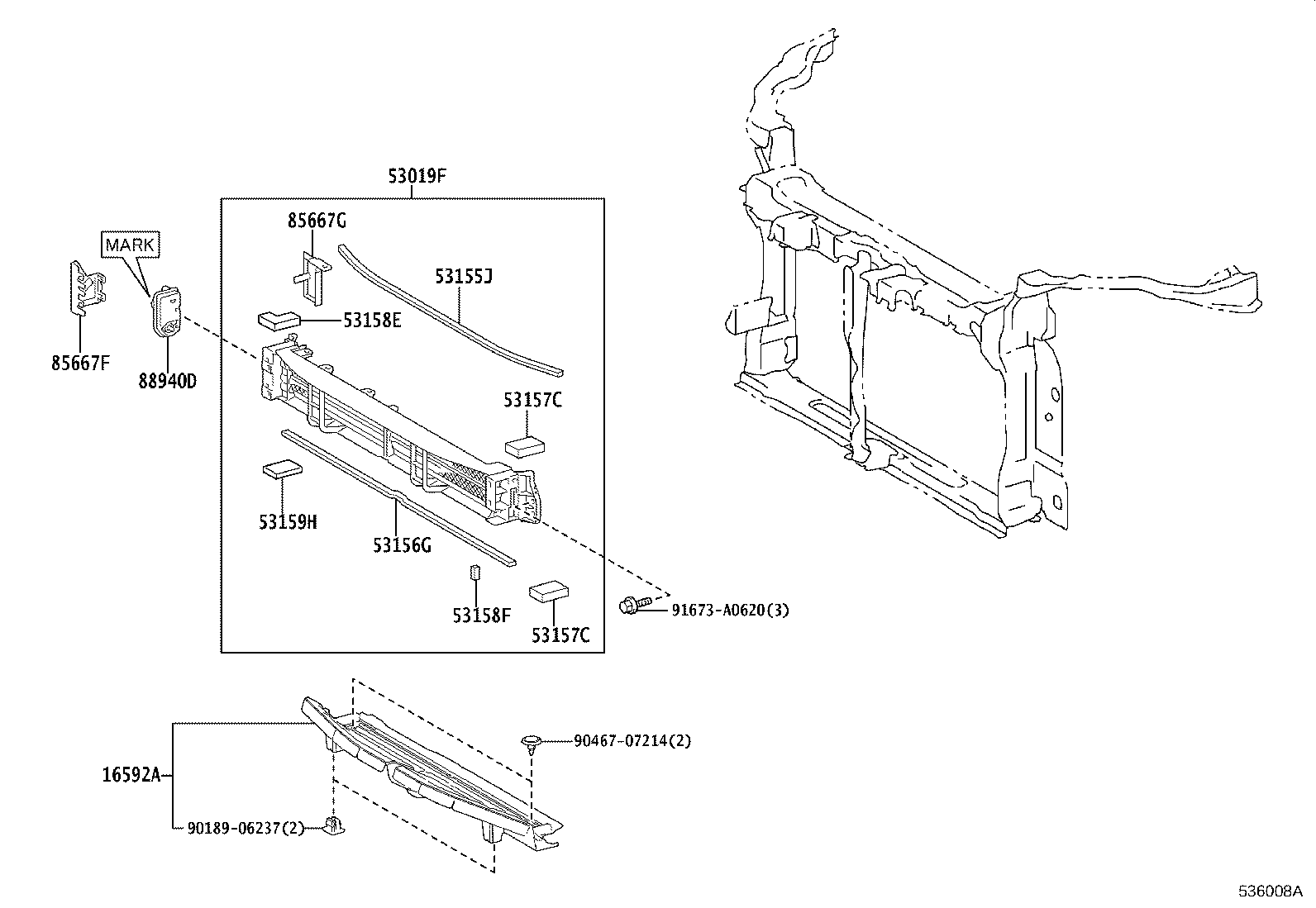 53701-47121 APRON SUB-ASSY, FRONT FENDER, RH product image