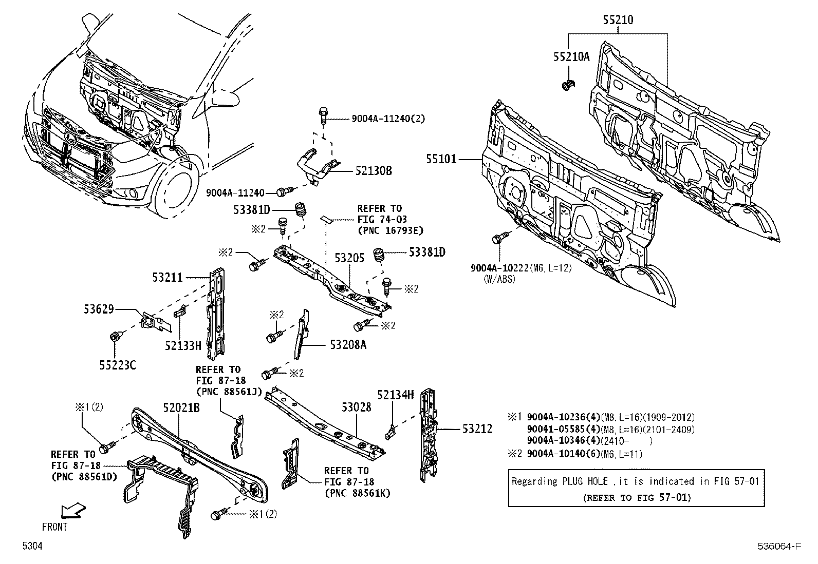 52130-BZ070 BRACKET ASSY, FRONT BUMPER SIDE MOUNTING, RH product image