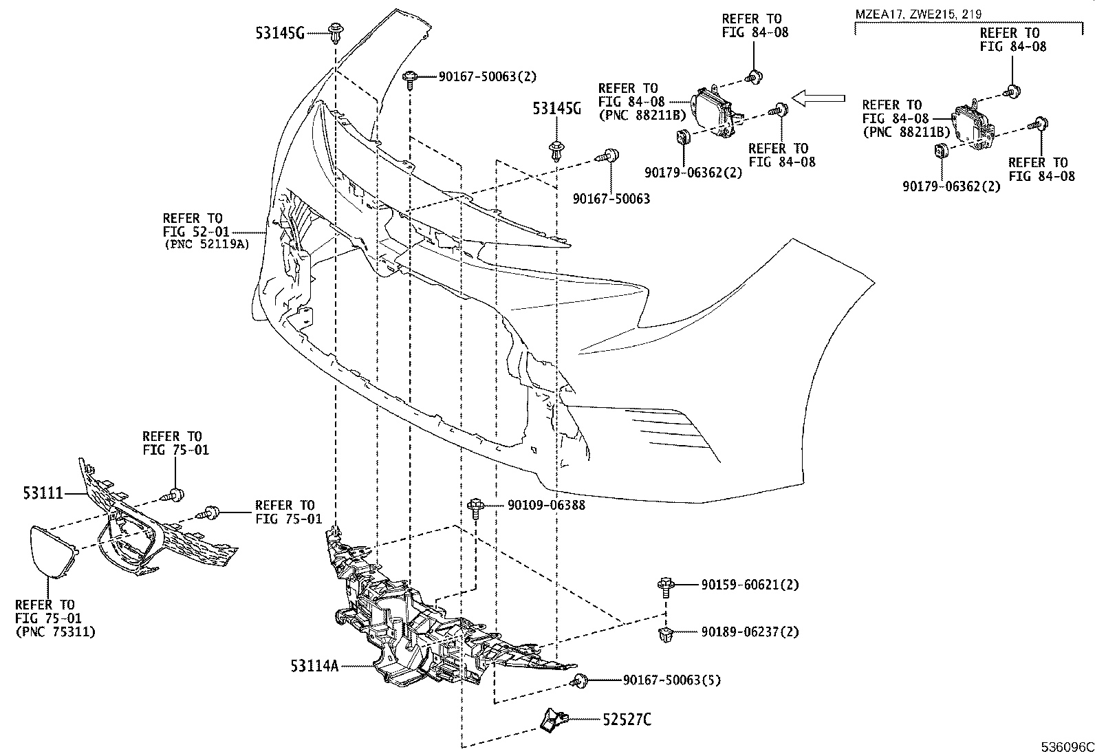 53111-12F30 GRILLE, RADIATOR product image