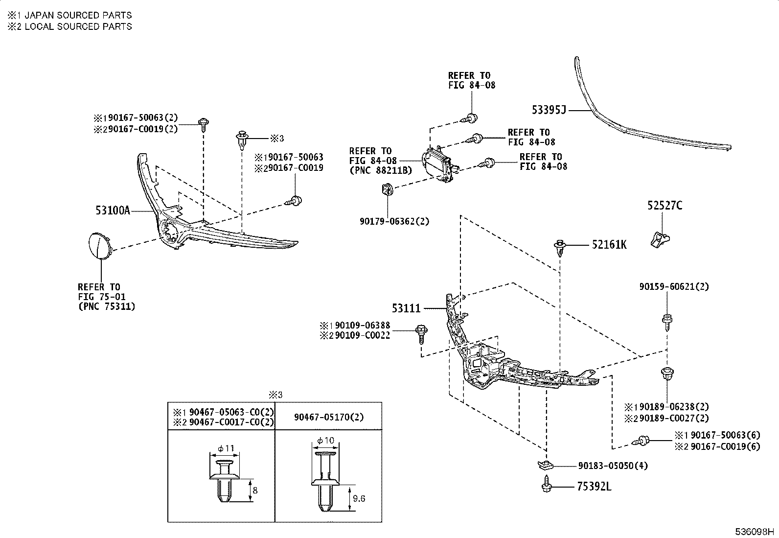 53100-02860 GRILLE ASSY, RADIATOR product image