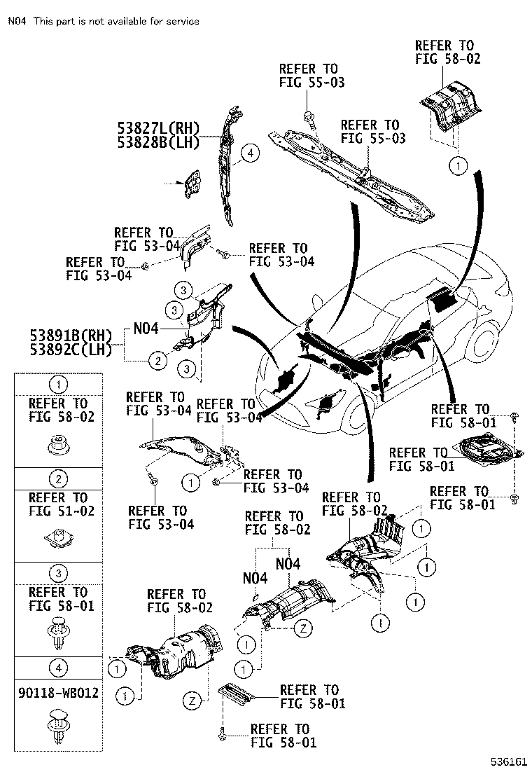 53827-WB001 PROTECTOR, FRONT FENDER SIDE PANEL, RH product image