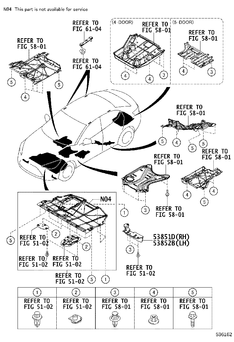 53827-WB001 PROTECTOR, FRONT FENDER SIDE PANEL, RH product image