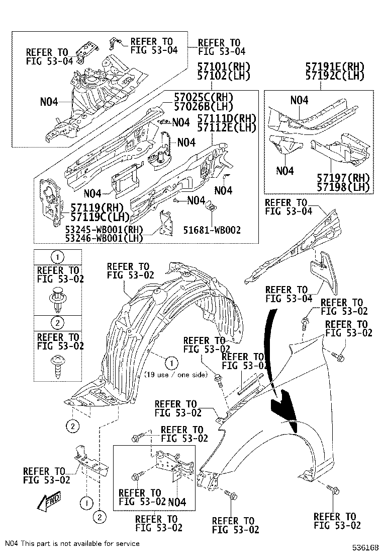 57602-WB005 MEMBER SUB-ASSY, REAR FLOOR SIDE, LH product image