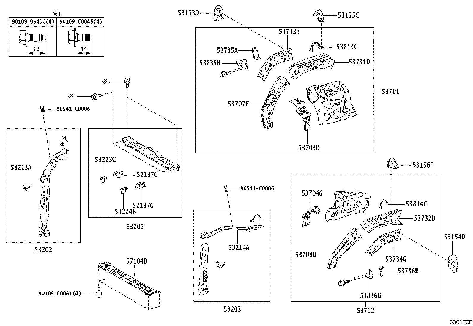 53702-0R070 APRON SUB-ASSY, FRONT FENDER, LH product image