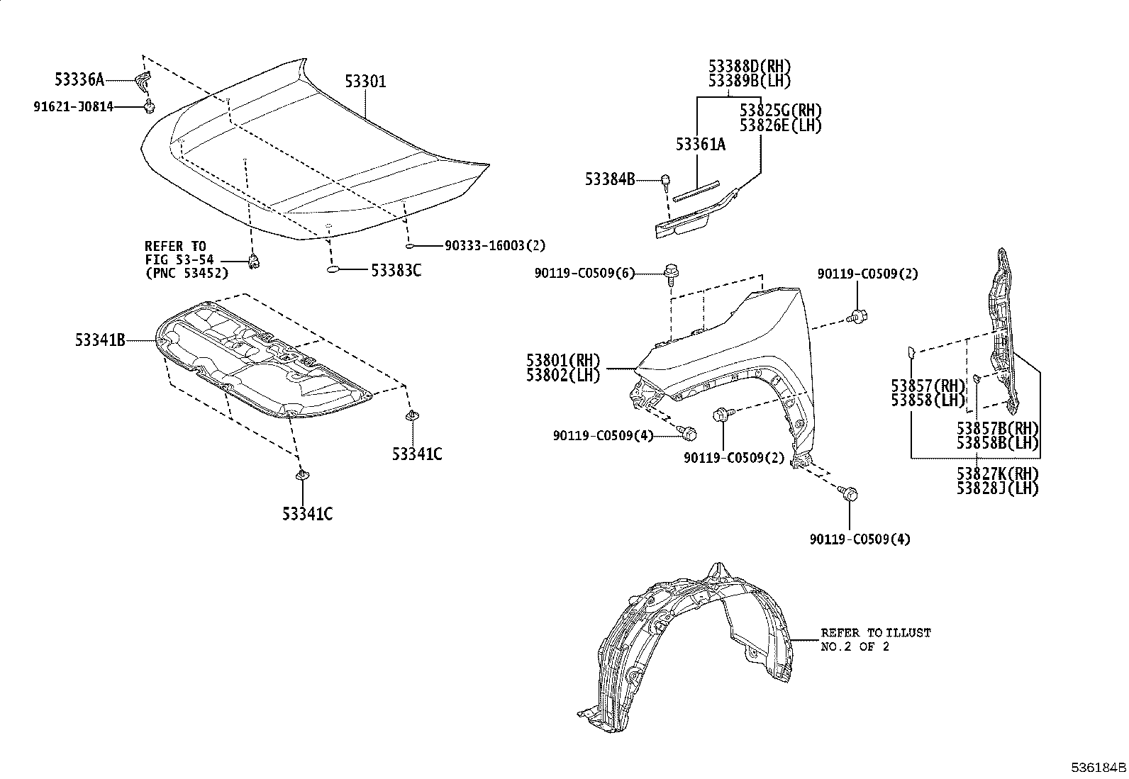 53812-0R120 FENDER SUB-ASSY, FRONT LH product image
