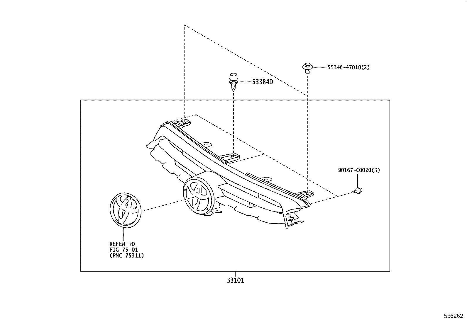 53101-YL020 GRILLE SUB-ASSY, RADIATOR product image