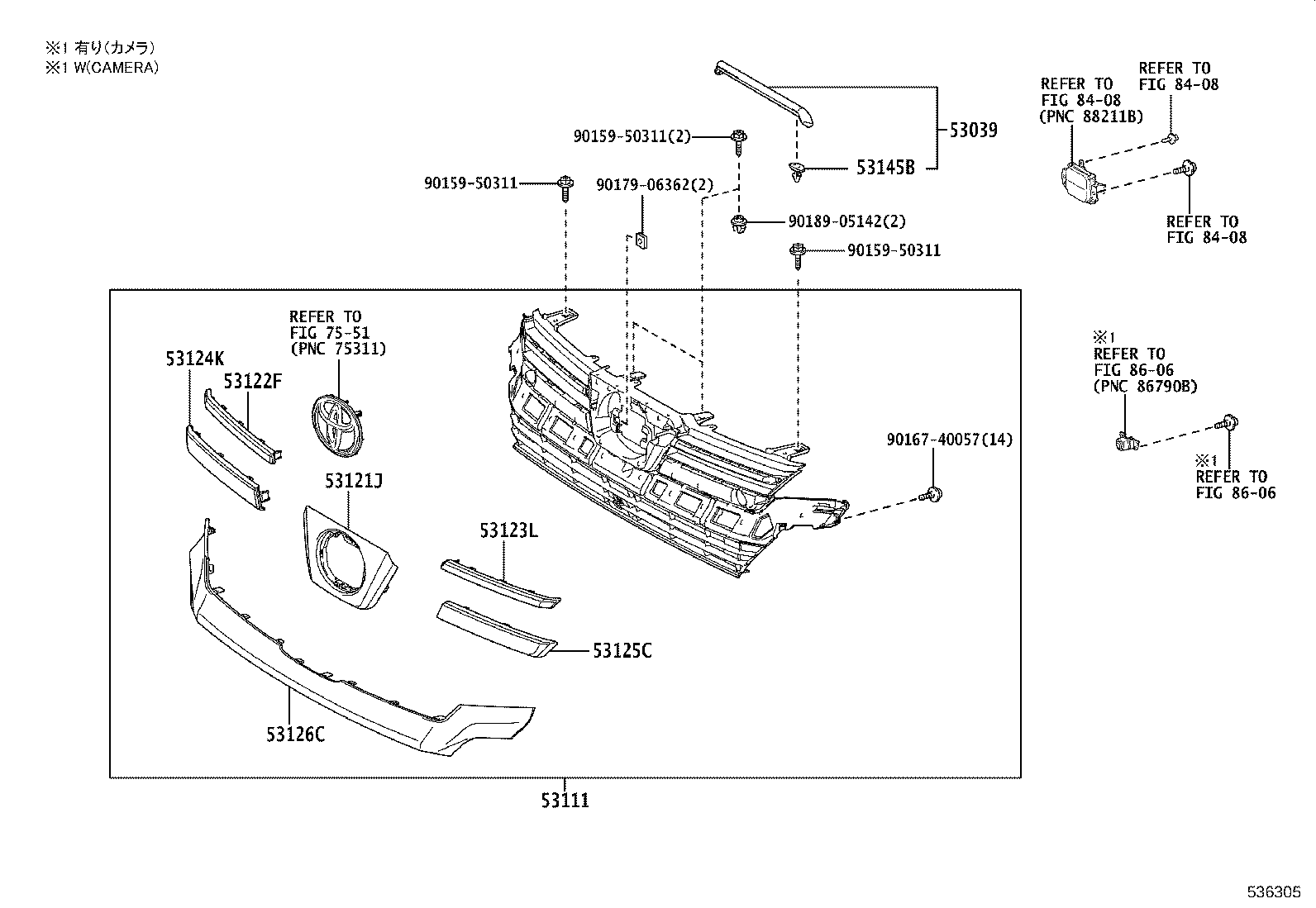 53101-V2020 GRILLE, RADIATOR product image
