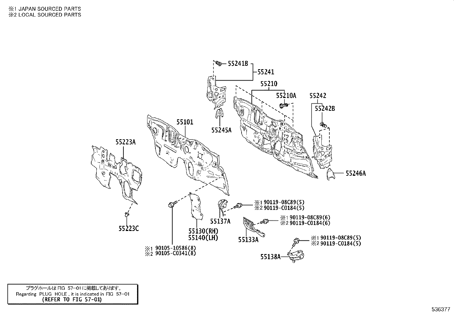 51025-F4020 BRACKET SUB-ASSY, FRAME NO.3 CROSS MEMBER, RH product image