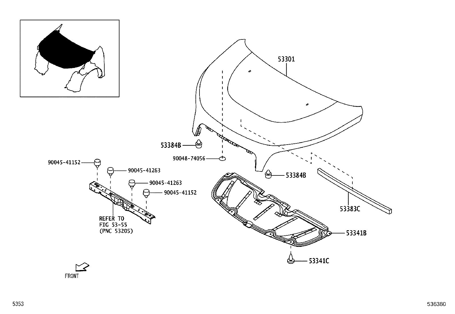 90044-67634 CLIP(FOR HOOD INSULATOR) product image