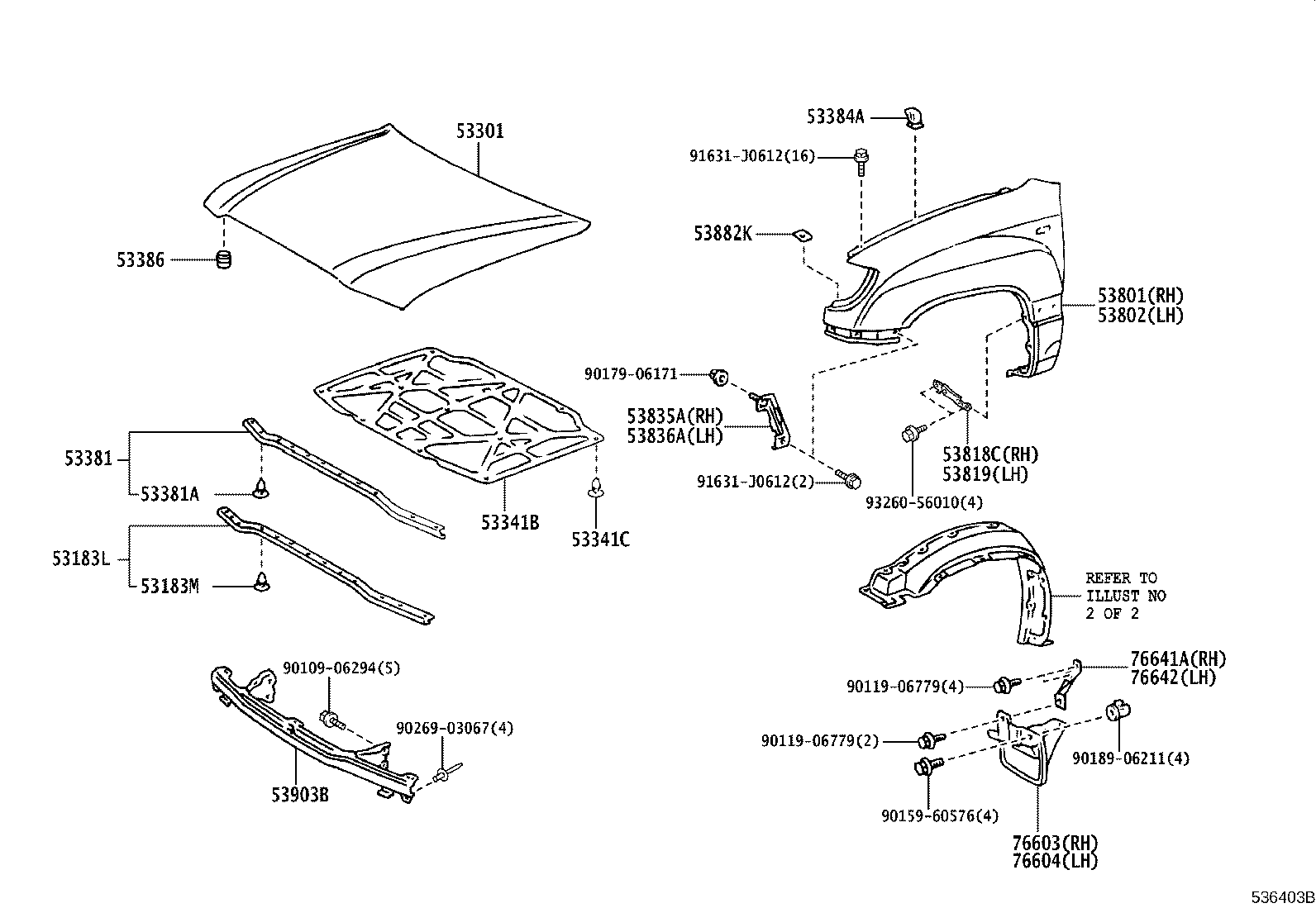 53801-60A20 FENDER SUB-ASSY, FRONT RH product image