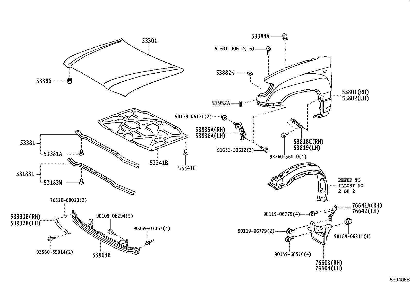 53801-60A20 FENDER SUB-ASSY, FRONT RH product image