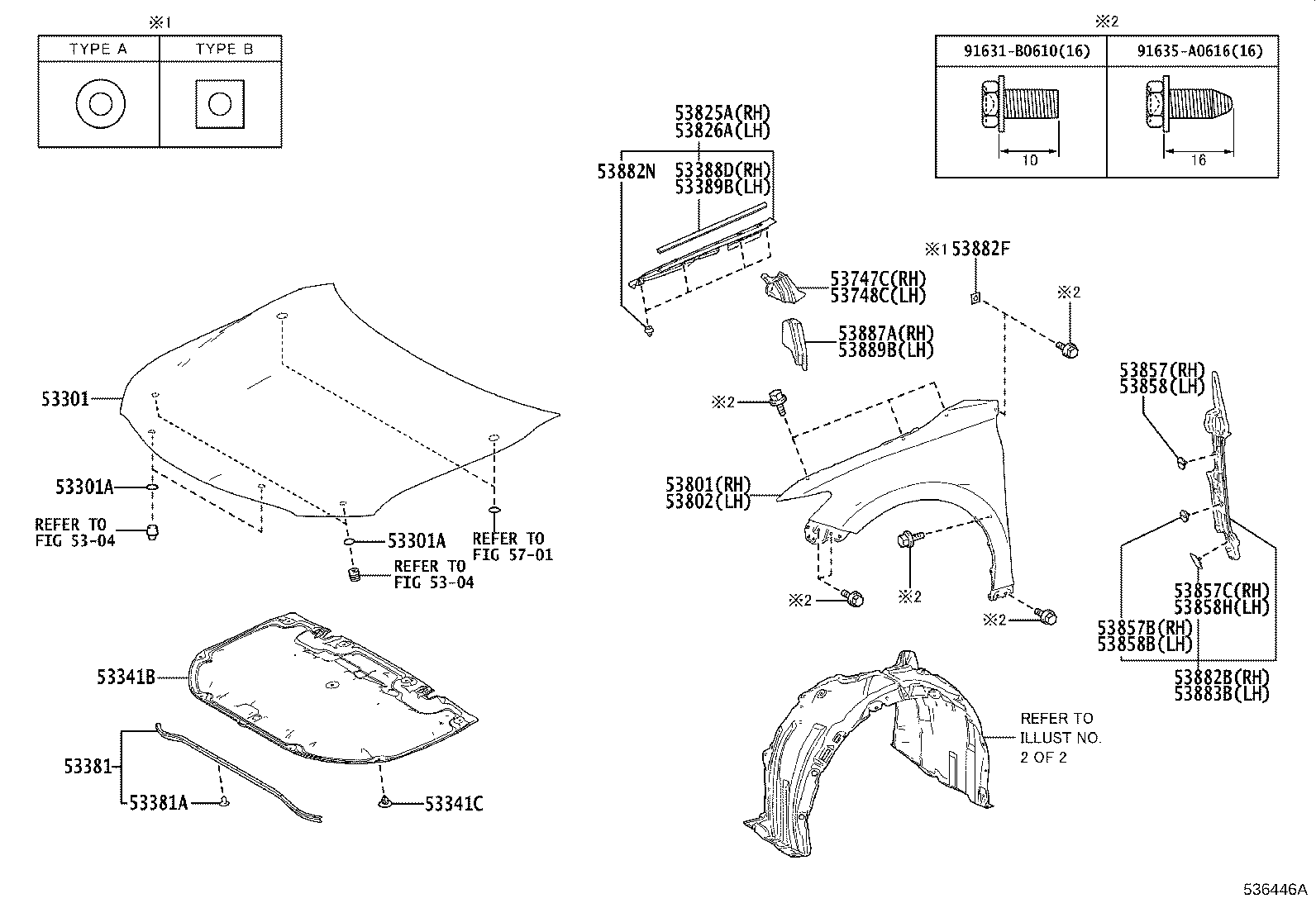Toyota 53883-33060 SEAL, FRONT FENDER, LH