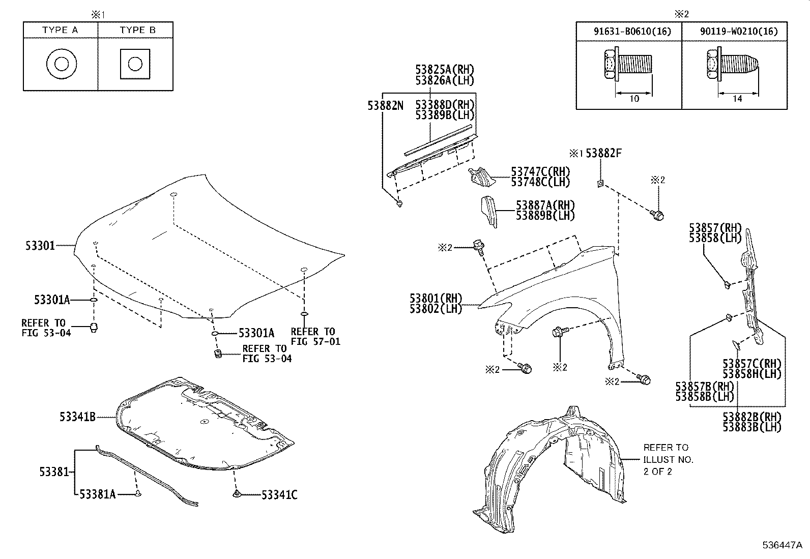53802-33200 FENDER SUB-ASSY, FRONT LH product image