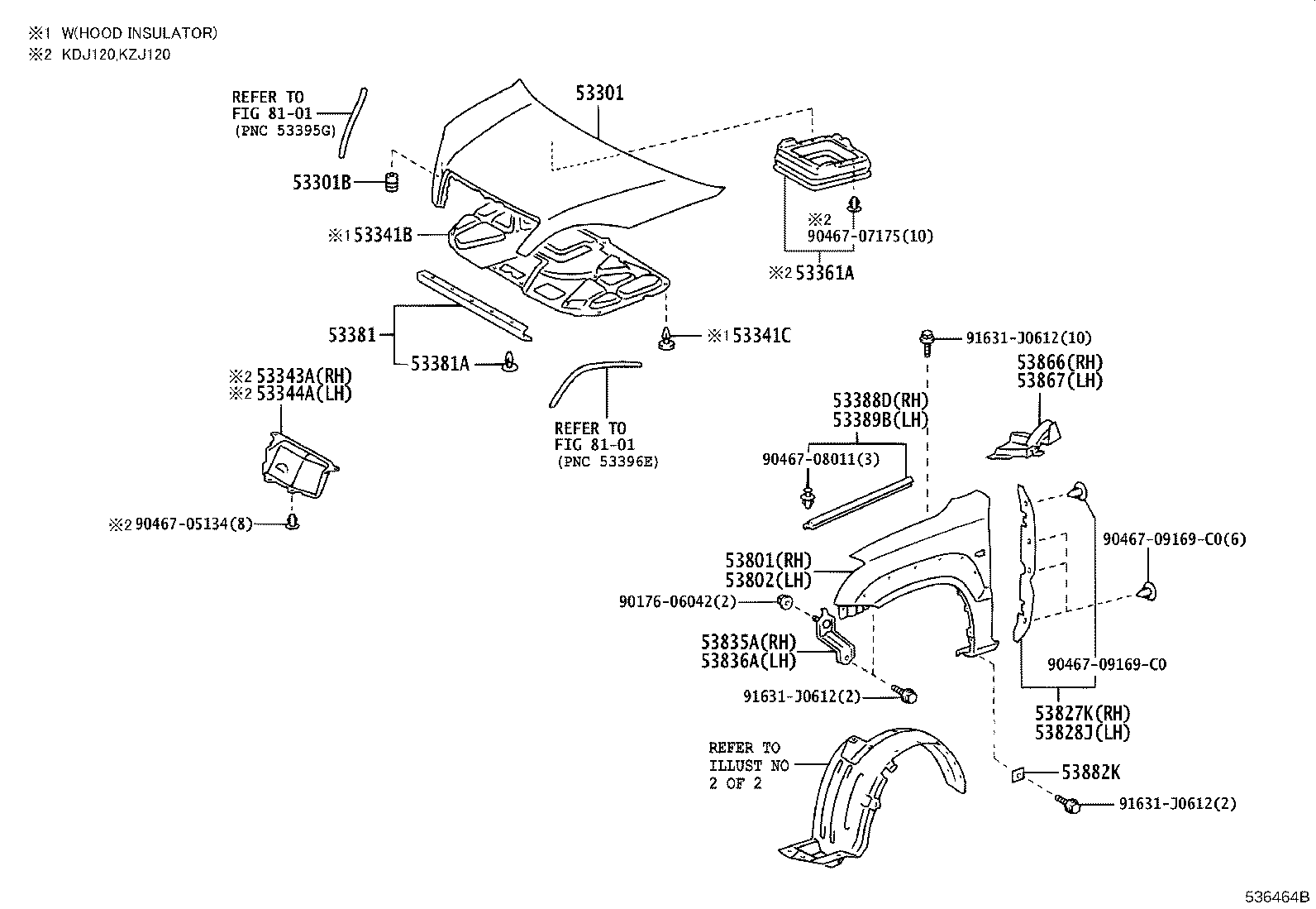 53828-0G010 PROTECTOR, FRONT FENDER SIDE PANEL, LH product image