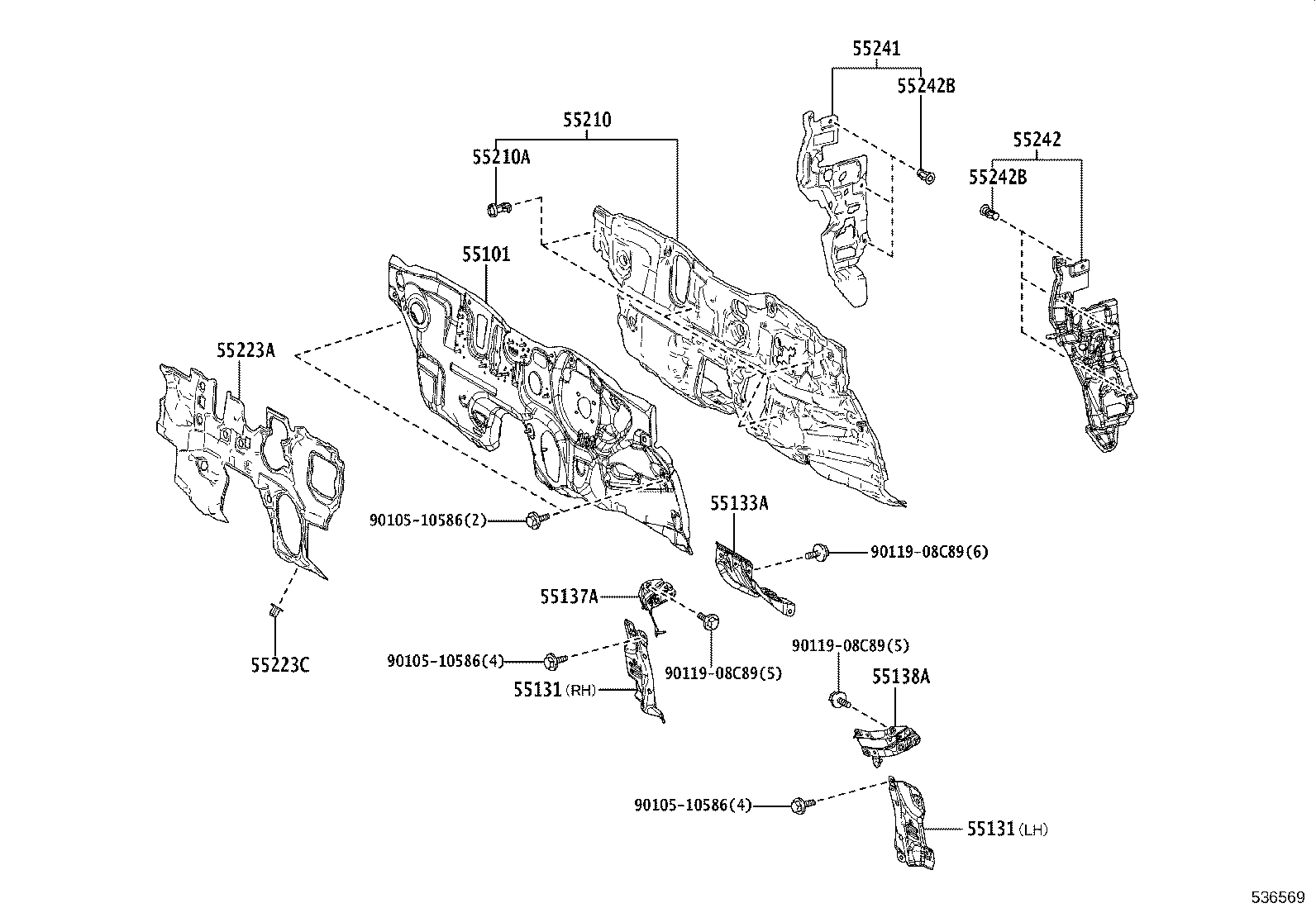 16595-10010 GUIDE, RADIATOR AIR, NO.1 LH product image