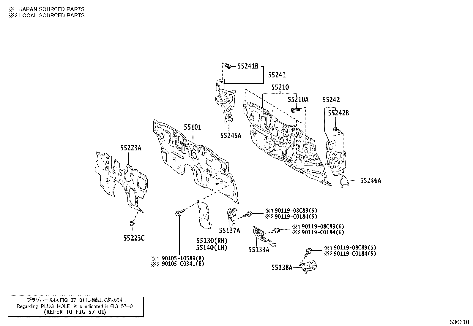 51025-F4010 BRACKET SUB-ASSY, FRAME NO.3 CROSS MEMBER, RH product image