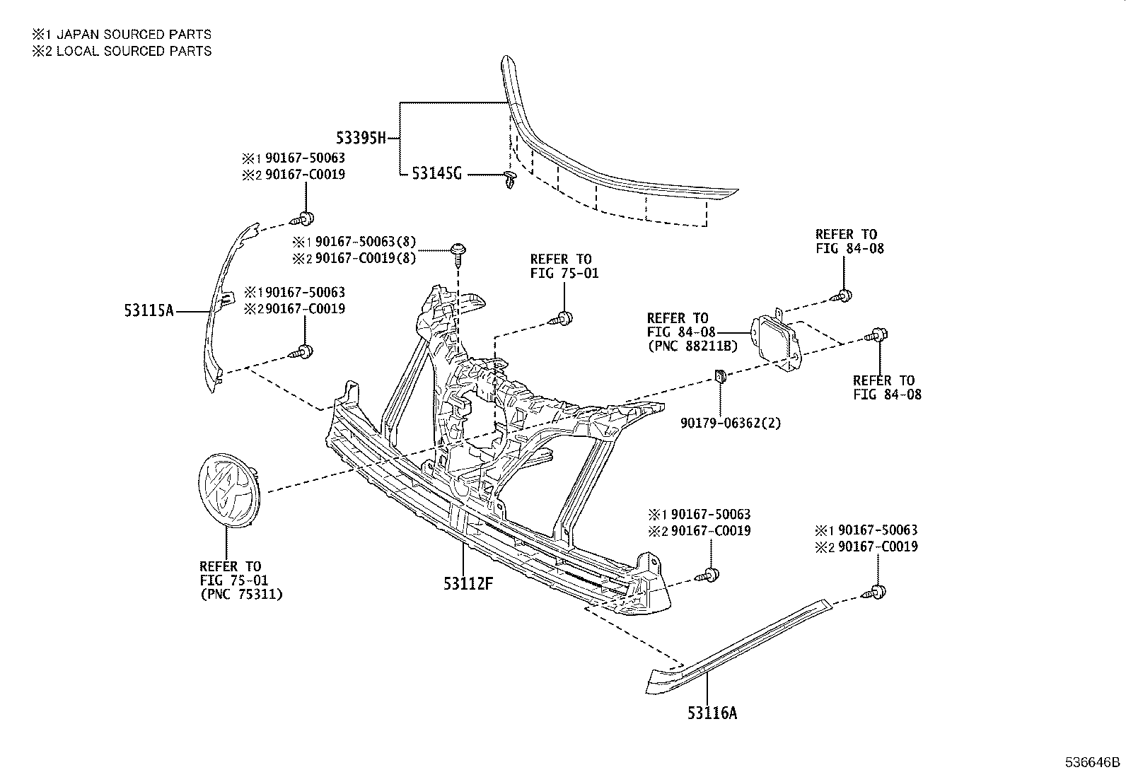 53395-F4031 SEAL, HOOD TO RADIATOR GRILLE product image