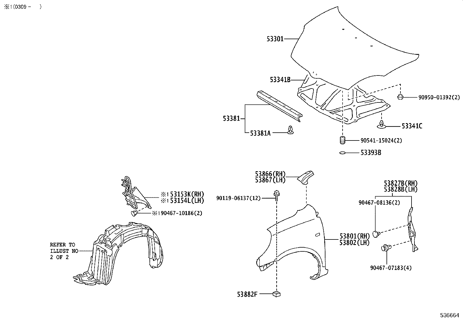 53301-52030 HOOD SUB-ASSY product image