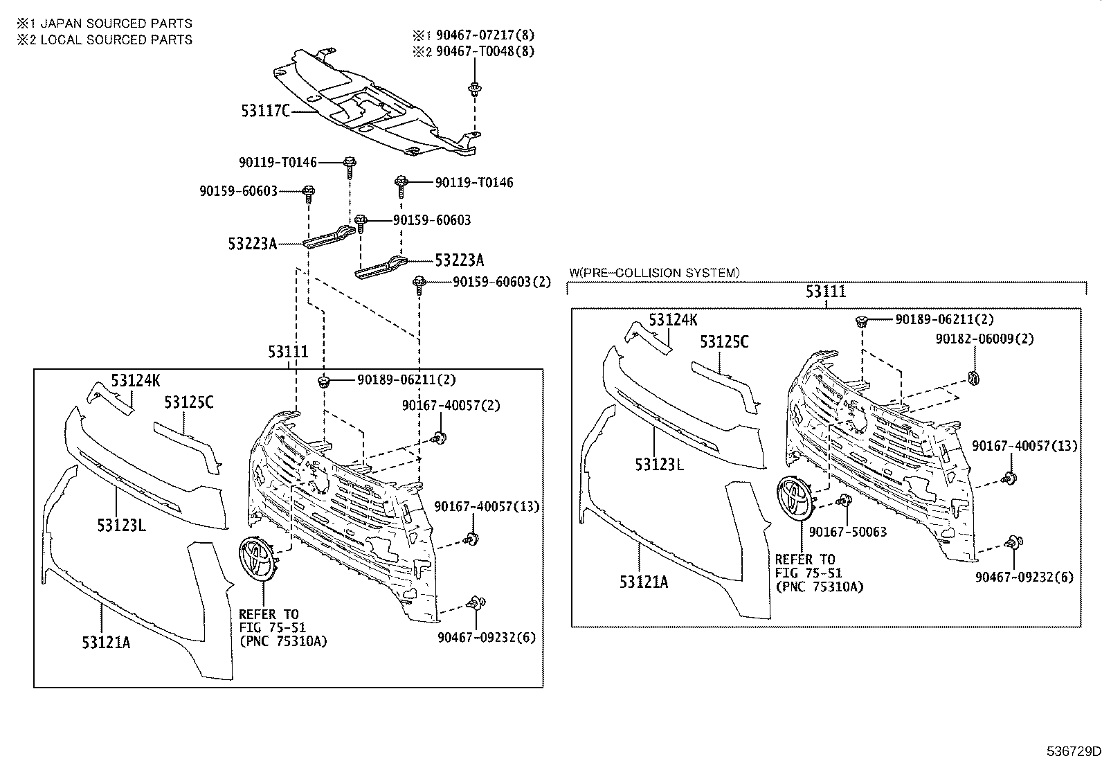 53100-0KT40 GRILLE, RADIATOR product image