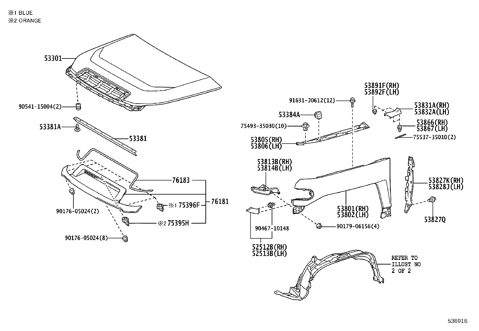 53802-35680 FENDER SUB-ASSY, FRONT LH product image