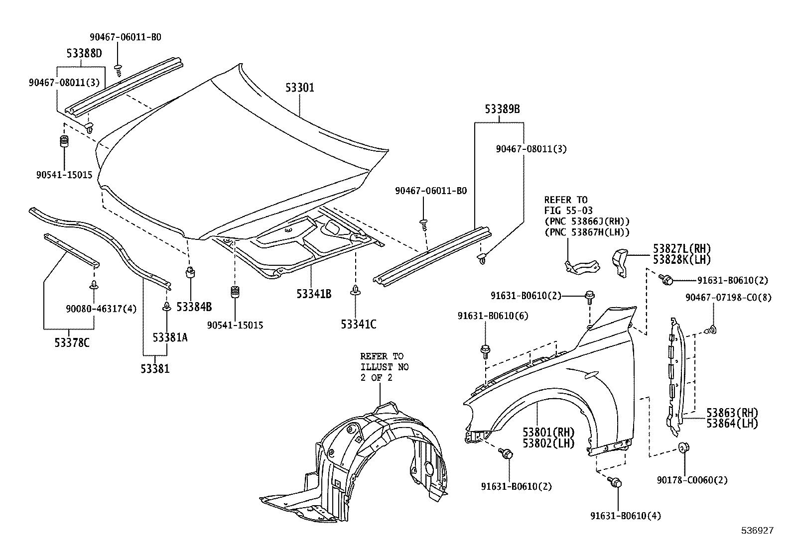 53812-0P010 FENDER SUB-ASSY, FRONT LH product image