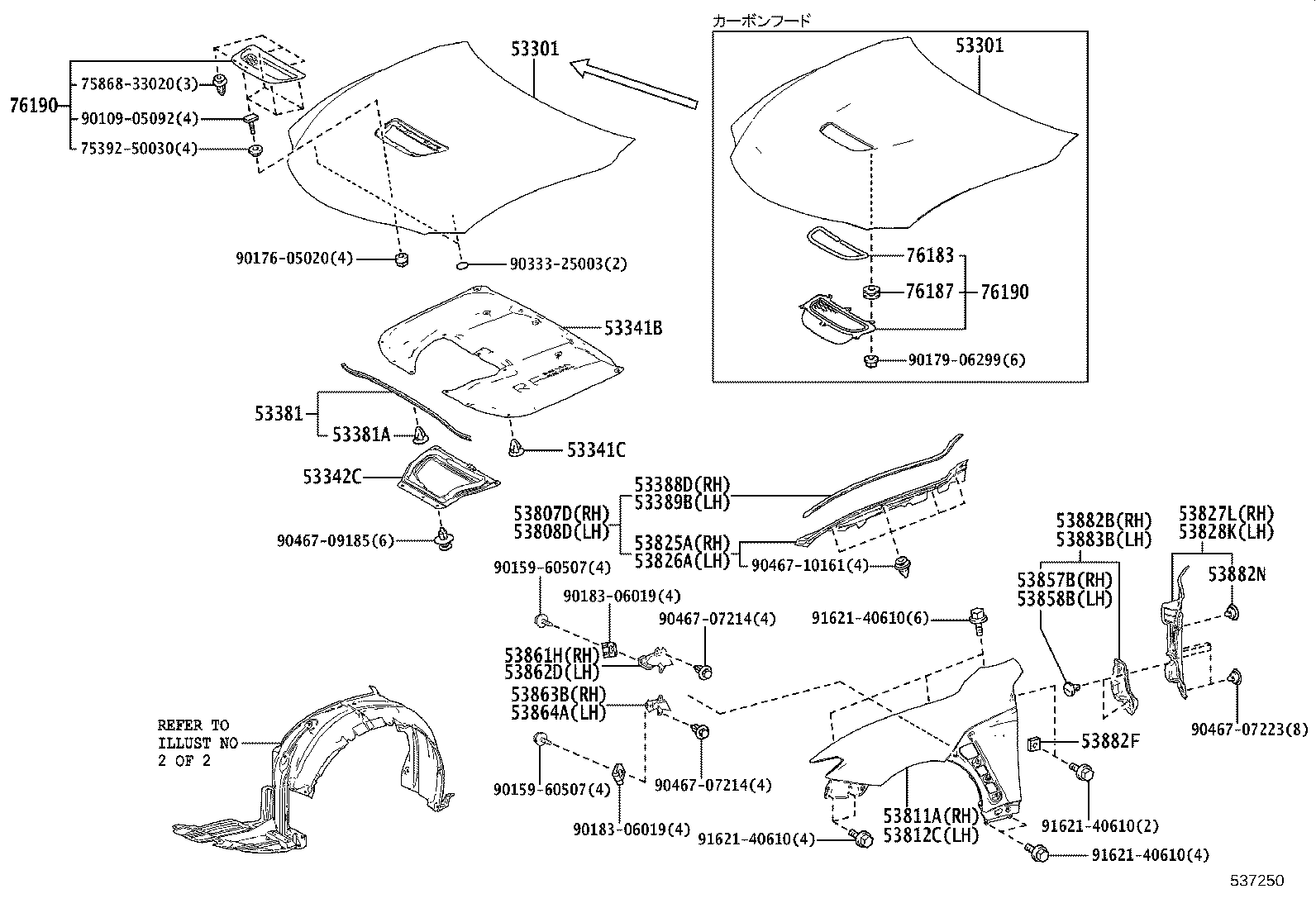 53829-24020 PROTECTOR, FRONT FENDER, LOWER product image