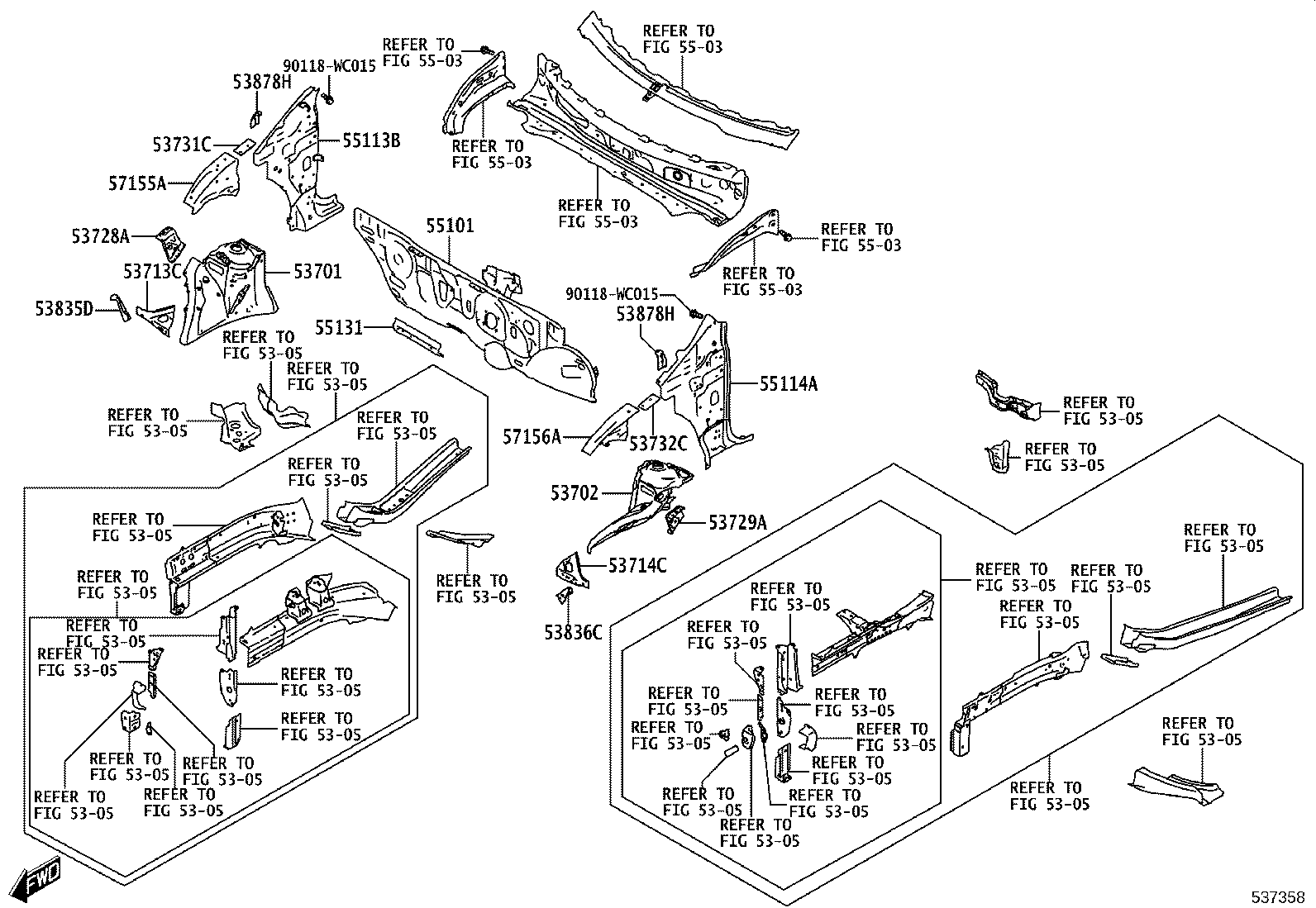 53710-WC002 APRON SUB-ASSY, FRONT FENDER, RH product image