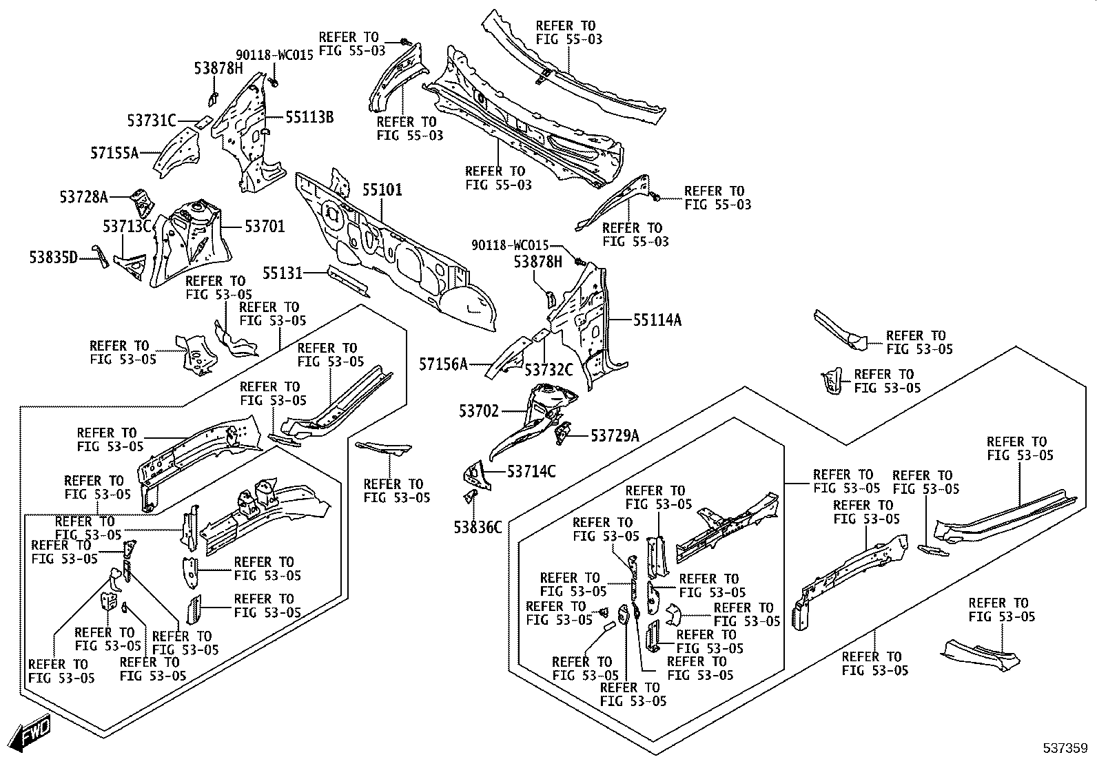 53710-WC002 APRON SUB-ASSY, FRONT FENDER, RH product image