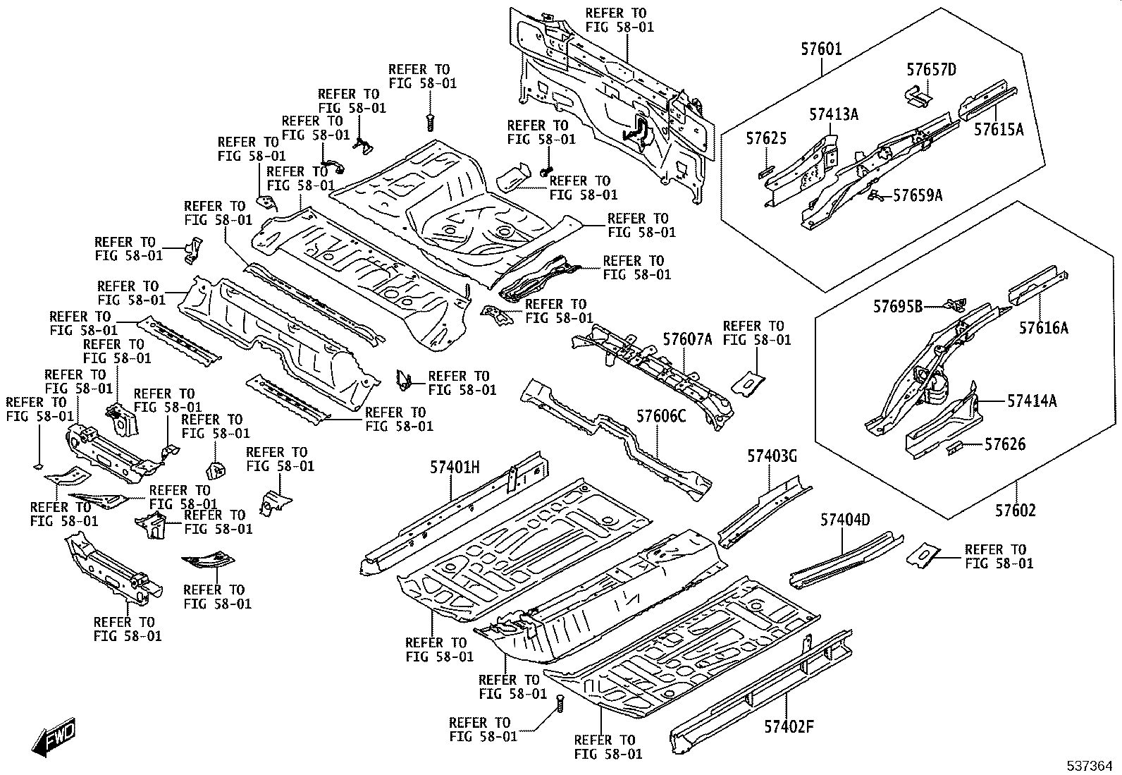 57016-WC002 MEMBER SUB-ASSY, FRONT SIDE, INNER RH product image