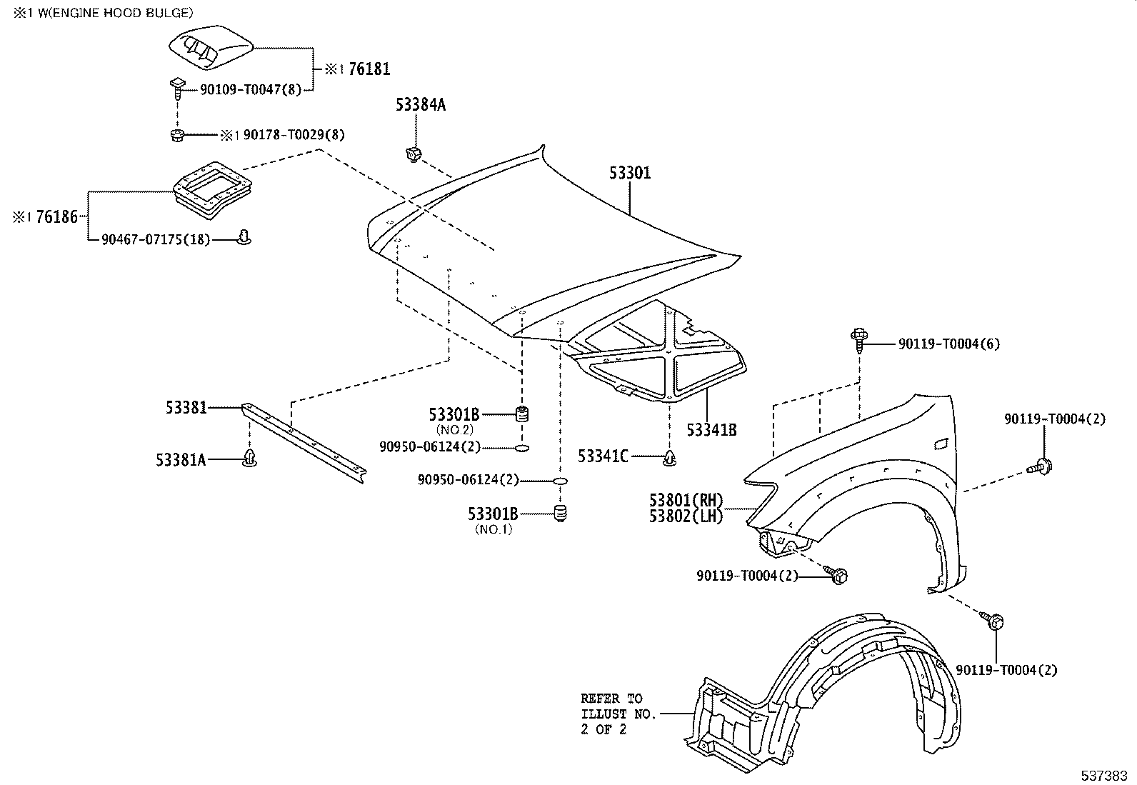 53811-0K020 FENDER SUB-ASSY, FRONT RH product image