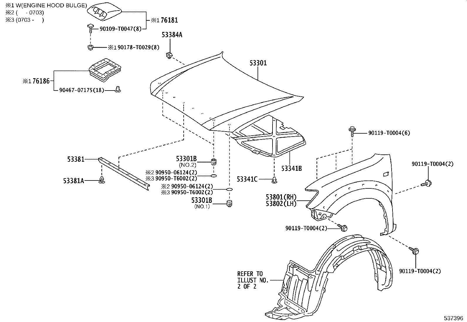 53811-0K020 FENDER SUB-ASSY, FRONT RH product image