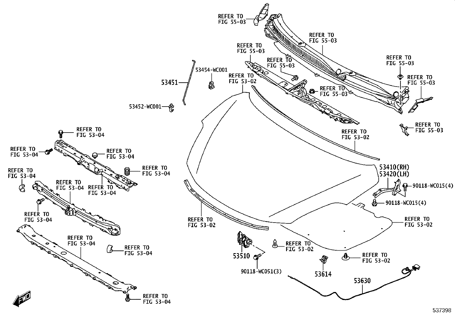 53510-WC005 LOCK ASSY, HOOD product image