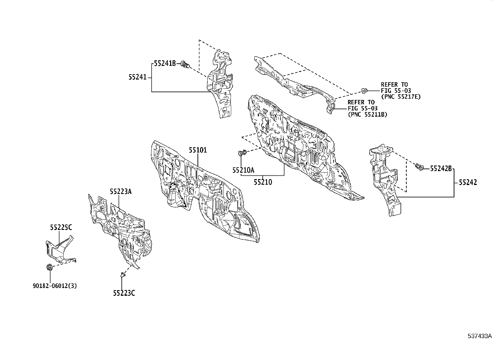 53702-52260 APRON SUB-ASSY, FRONT FENDER, LH product image