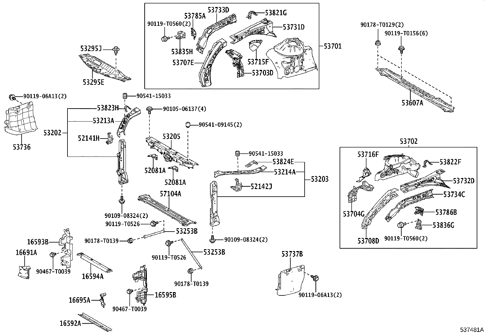 16595-F0080 GUIDE, RADIATOR AIR, NO.1 LH product image