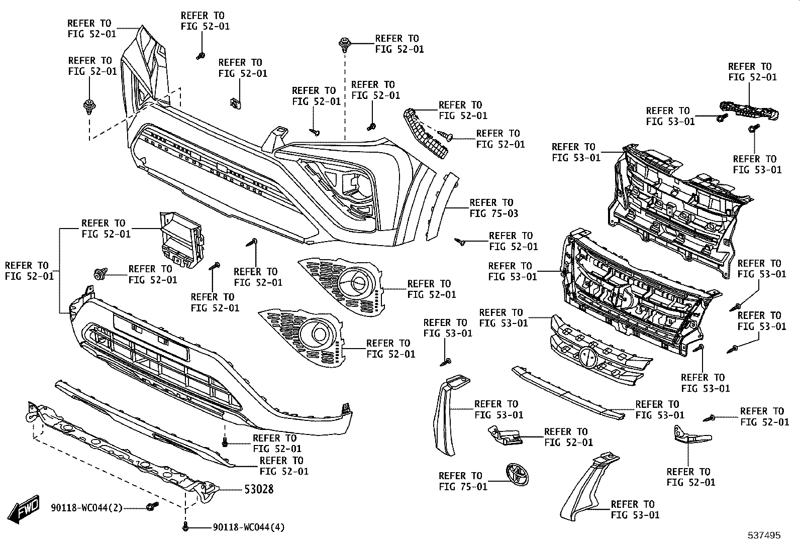 53205-WC003 SUPPORT SUB-ASSY, RADIATOR, UPPER product image