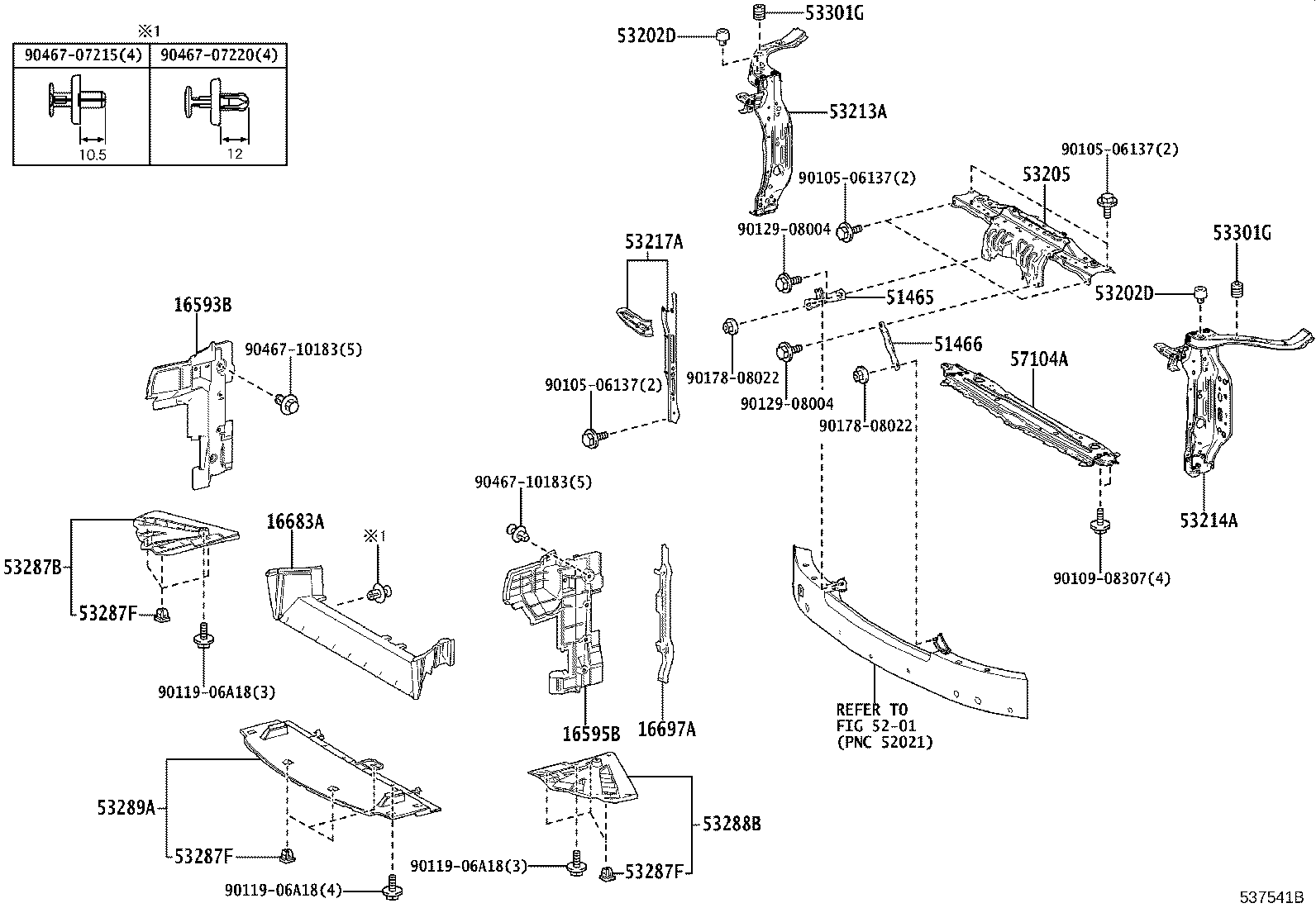 Toyota 53701-62900 APRON SUB-ASSY, FRONT FENDER, RH