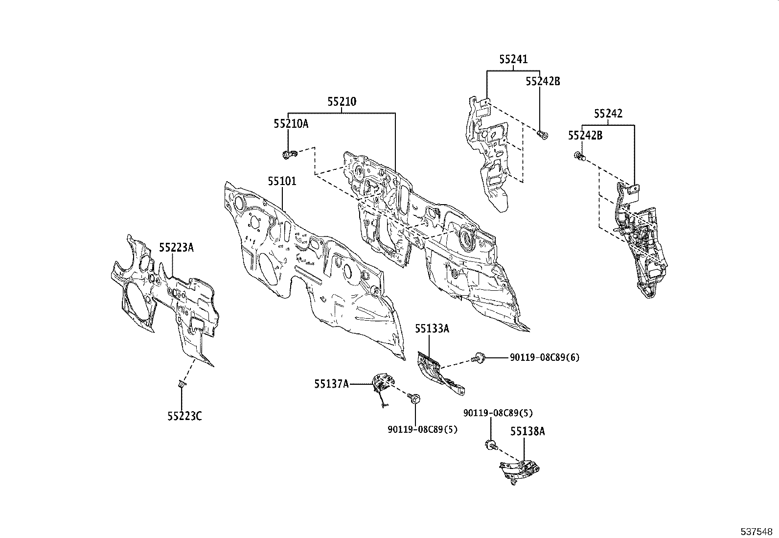 16595-10010 GUIDE, RADIATOR AIR, NO.1 LH product image