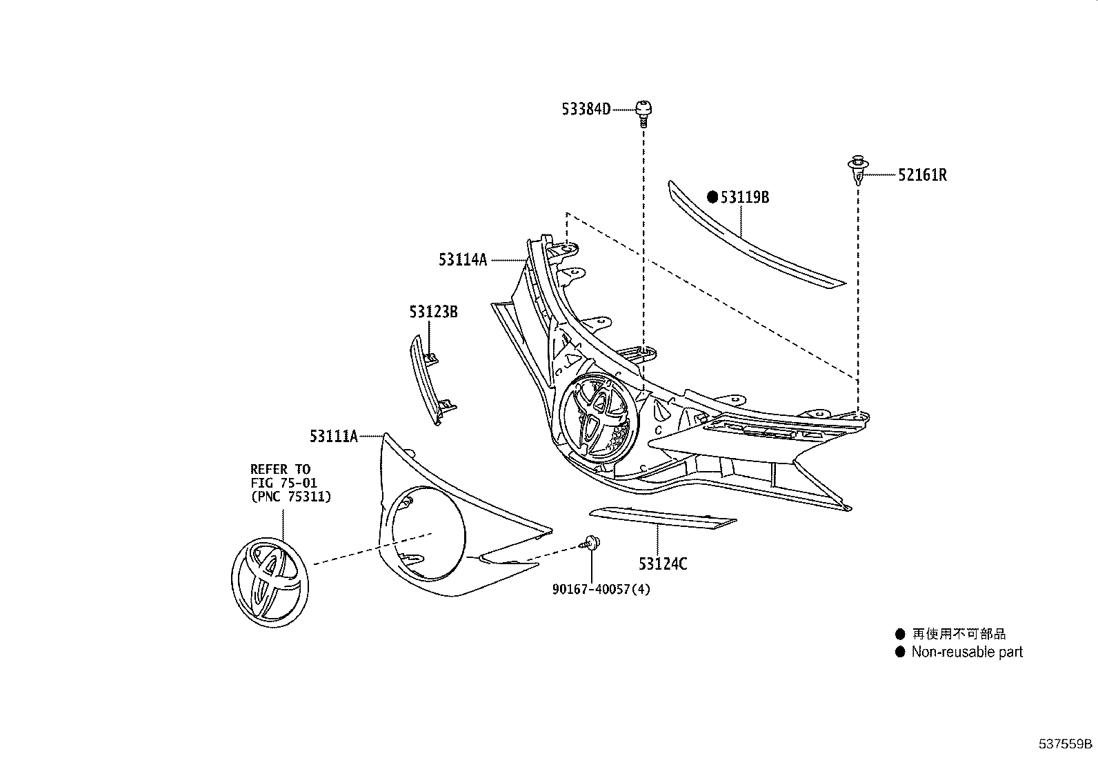 53114-YP120 GRILLE, RADIATOR, INNER product image