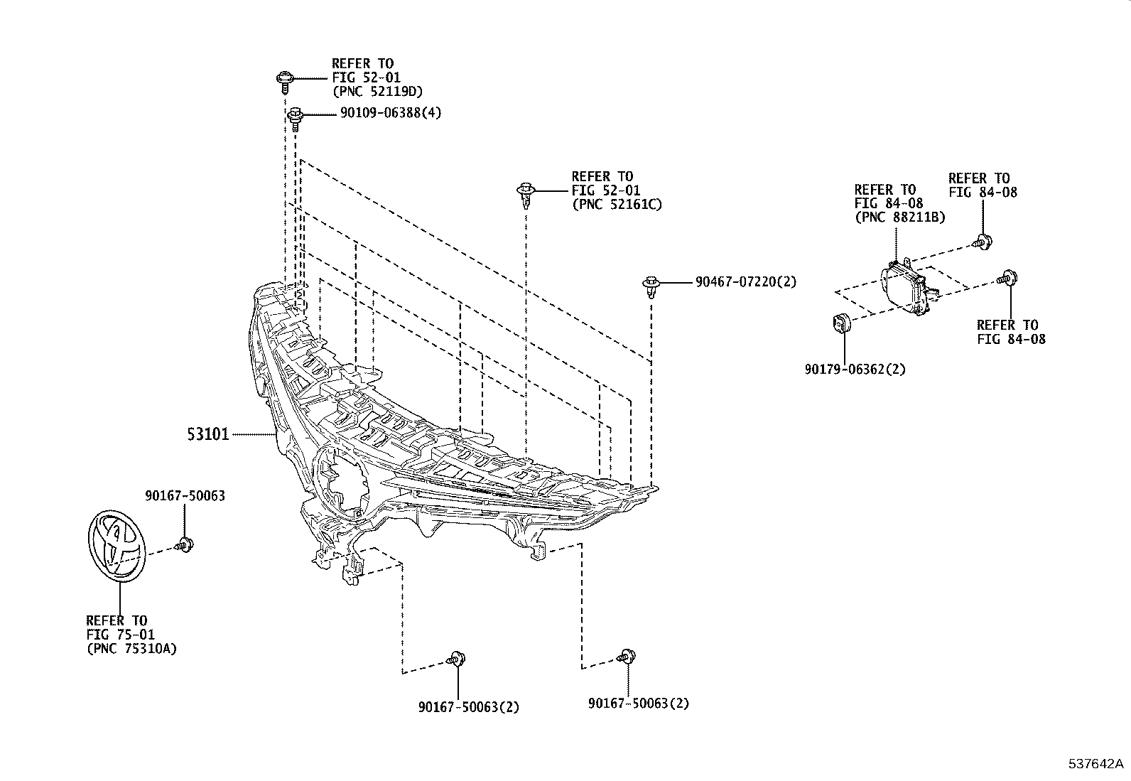 52111-06901 BAR, FRONT BUMPER, CENTER product image