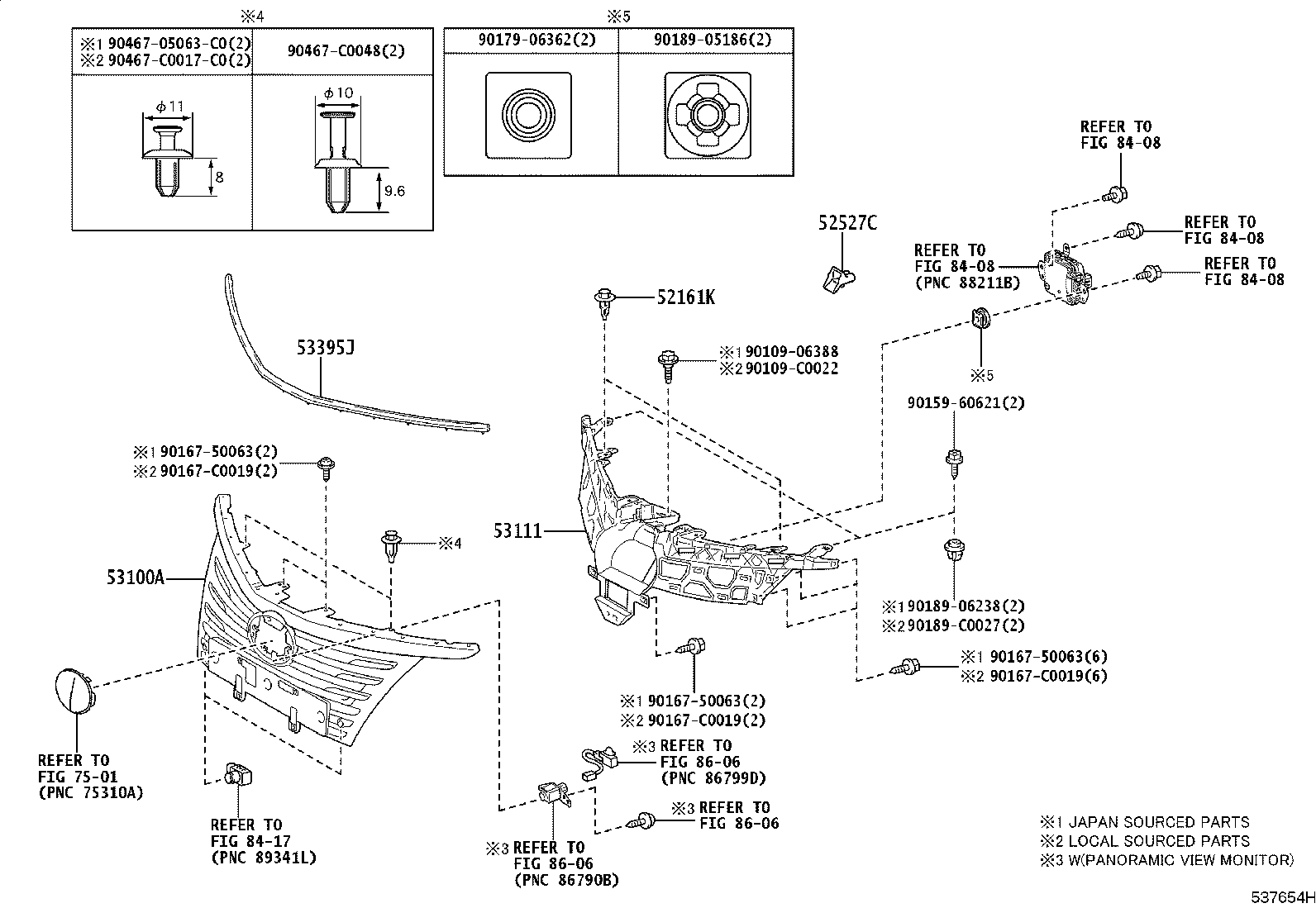 53100-02730 GRILLE ASSY, RADIATOR product image