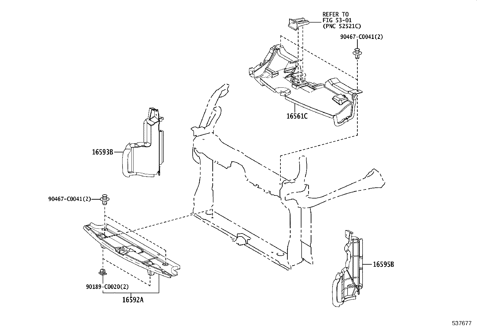 16561-F2010 SEAL, RADIATOR TO SUPPORT, NO.1 product image